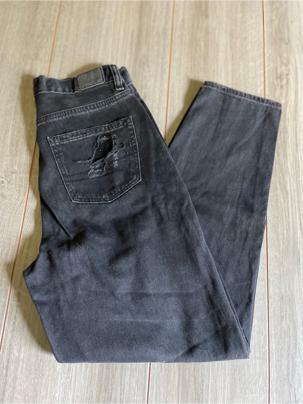 American Eagle women's 0 regular black relaxed mom jeans
